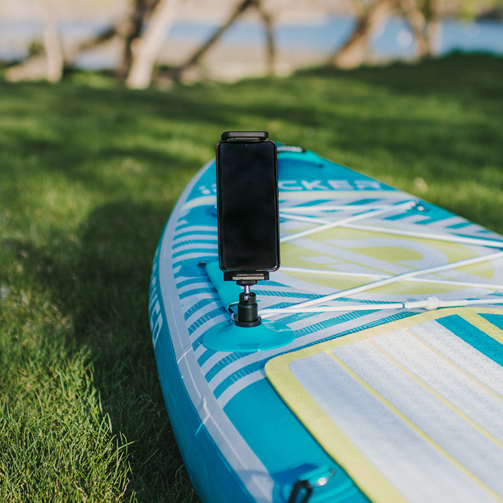 Mountable cell phone holder on action mount