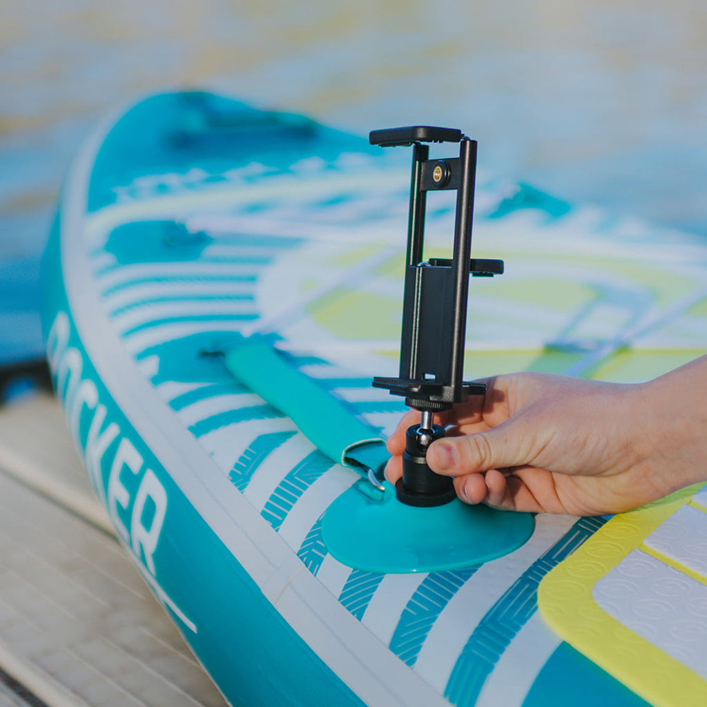 Mountable cell phone holder on action mount